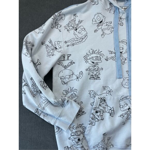 Nickelodeon Rugrats Hoodie Youth XL Blue Cartoon Graphic 90s Nostalgia Pullover - Picture 3 of 9